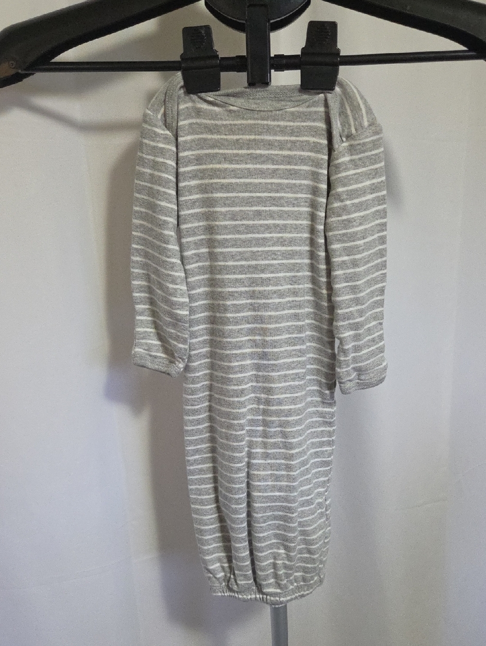 Striped Grey and White Knit Dress
